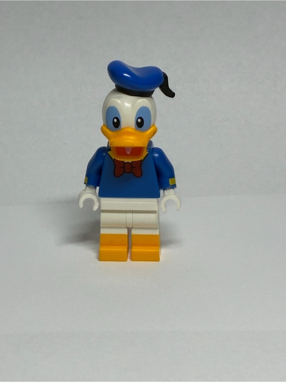 Blue and White Duck Character Bird Pet Figurine Toy